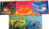 5 Best-selling Picture Books and Cds Set RRP £39.95(Smiley Shark, Shaggy Dog and the Terrible Itch, The Teeny Weeny Tadpole, Here comes the Crocodile, I don`t want to go to bed)