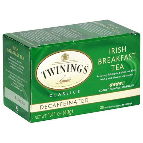 Twinings Irish Breakfast Decaf Tea, Tea Bags, 20-Count Boxes (Pack of 6) by Decaf Teas
