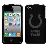 iPhone 4 Etched Indianapolis Colts Black Snap on Hard Cover