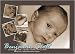 Brown is Back - scattered in blue personalized boy baby/birth digital photo announcement - modern blue and brown design