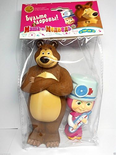 SMARTnet / RUSSIAN MASHA &amp; THE BEAR TOY SET, Rubber toys for the bath, Dr Masha, doctor toy set