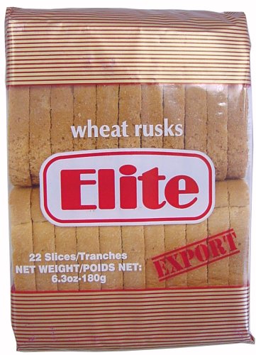 Elite Whole Wheat Rusks 180 Gram Package by Elite