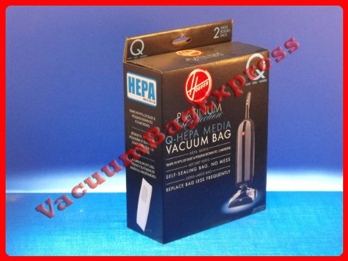 8 HOOVER PLATINUM Q VACUUM BAGS FOR PLATINUM UPRIGHT VACUUMS