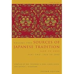 Sources of Japanese Tradition: 1600 to 1868 v. 2, Pt. 1 (Introduction to Asian Civilizations)