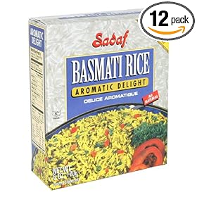 Sadaf Basmati Rice Aromatic Delight, 6-Ounce Box, (Pack of 12)