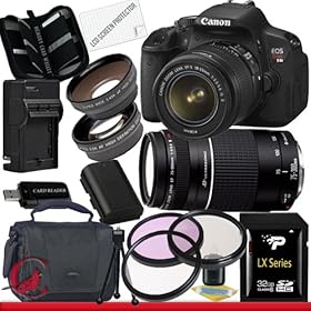 Canon EOS Rebel T4i Digital Camera with EF-S 18-55mm f/3.5-5.6 IS II & Canon EF 75-300mm f/4-5.6 III Telephoto Zoom Lens 32GB Package 3