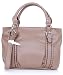 Designer Inspired Bologna Handbag - Stone Designer Inspired Bologna Handbag - Stone