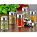Gew�rzstreuer Set Edelstahl Glas Salz Pfefferstreuer 6-teilig