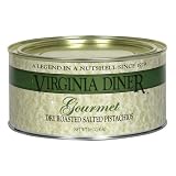 Virginia Diner Gourmet Dry Roasted Salted Pistachios, 16-Ounce Tins (Pack of 2)