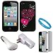 Pink I Miss You Heart Design Premium Rubberized Protective Soft Silicone Skin Cover Case for Verizon Wireless Apple iPhone 4 4th Generation 16GB 32GB and AT&T iPhone 4 + Mirror Screen Protector for Apple iPhone 4 LCD Display Screen + USB Car Charger + USB Travel Wall Charger + SumacLife TM Wisdom Courage Wristband