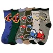 Lot of 6 pairs Boys Cars Computer Crew Socks
