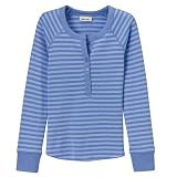 Girls' Cherokee Long-Sleeve Striped Henley - Blue