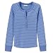 Girls' Cherokee  Long-Sleeve Striped Henley - Blue