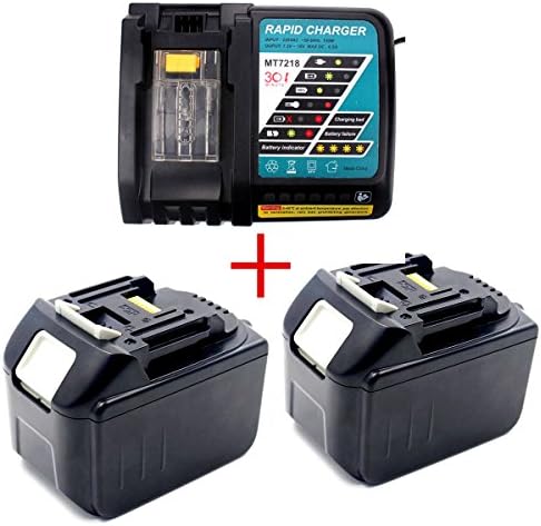 SANFUP for Makita BL1830 6.0 Ah Batteries & Makita 18V Charger DC18RC 7.2V 14.4V & 18V Rapid Optimum Lithium-Ion Battery Replacement Charger for Makita BL1840 BL1850 BL1860 BL1815 BL1430 BL1415