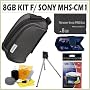 8 Gigabyte Accessory Kit for the Sony MHS-CM1 Webbie HD Camcorder