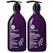 Luseta Purple Shampoo and Conditioner Set for Blonde, Gray - Color Treated Hair - Sulfate Free Paraben Free - Infused with Cocos Nucifera Oil for Curly and Damaged Hair - 2x16.9oz