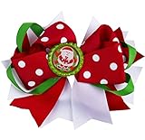 女の赤ちゃんのクリスマスリボンヘア弓アリちょう結びのヘアピン髪留めヘアアクセサリークリップ (J)
