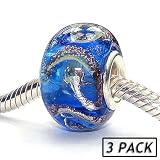 Coastal Collection Silver Glass Beads (3 Pack) - Prince of Persia (Pandora and Chamilia Compatible)