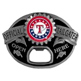Texas Rangers Metal Belt Buckle Beer Bottle Opener