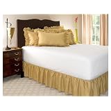 Solid Ruffled Bed Skirt with 21' Drop