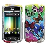 MyBat LG Phoenix / Optimus T Phone Protector Cover - Butterfly Garden (Spar ....