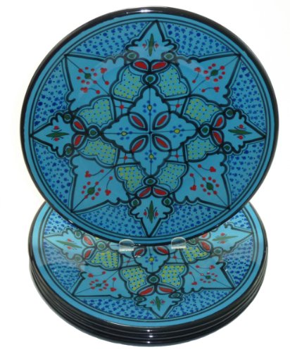 Le Souk Ceramique Dinner Plates, Set of 4, Sabrine Design On Sale