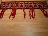 1'1 x 4'11 Red Persian Hand Knotted Wool Balouch Round Rug