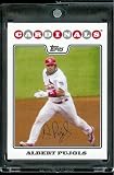 2008 Topps # 490 Albert Pujols - St. Louis Cardinals - MLB Baseball Trading Card in a Protective Screw Down Display Case