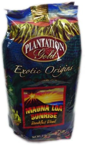 Plantation Gold Exotic Origins Limited Edition Coffee Mauna Loa Breakfast Blend 2 Pound Bag