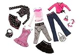 Barbie Fashion Fever Gift Set - 5 Mix and Match Outfits with Accessories