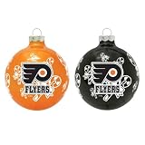 NHL Philadelphia Flyers Traditional 2 5/8" Ornament Set in Primary and Secondary Team Color