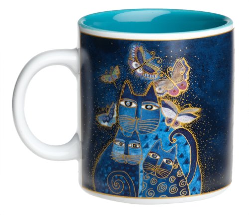 Laurel Burch Indigo Cats Mug