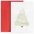 Tree Words Letter Press Holiday Cards