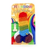 Rainbow Knitted Willy Warmer Funny Rude Gift