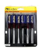 Great Neck 306 6 Piece Assorted Plastic Handle Carving Tools