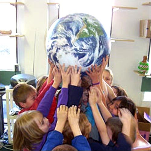 Buy Astronaut's View Inflatable World Globe - 16 inch by JustGlobes now!