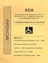ADA Americans with Disabilities Act Compliance Manual for Michigan