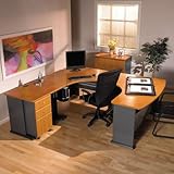 Modular Office Furniture Set 5 - Series A Natural Cherry Collection - Bush  ....