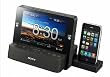 Sony ICFCL 75 IP Uhrenradio (17,8 cm (7 Zoll) LC-Display, UKW-/MW-Tuner, Apple iPod/iPhone-Dock, Bilderrahmen mit 1GB Speicher, USB) schwarz