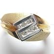 14K Two-Tone Gold Diamond Man's Ring