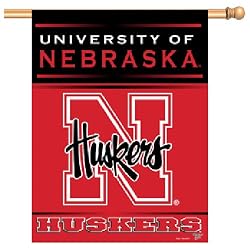 Nebraska Corn Huskers NCAA Vertical Flag (27x37) by Wincraft