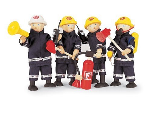 Childrens Toyshop  Toys : Pintoy Wooden Firefighters