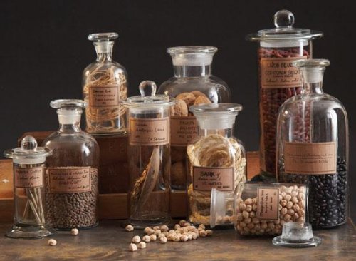 Apothecary Jars Set Of NINE CLEAR