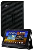HHI Samsung Galaxy Tab 7.0 Plus P6200 Case UrbanFlip Series with Viewing Stand - Carbon Fiber (Also Fits Galaxy Tab 2 7.0)(Package include a HandHelditems Sketch Stylus Pen)