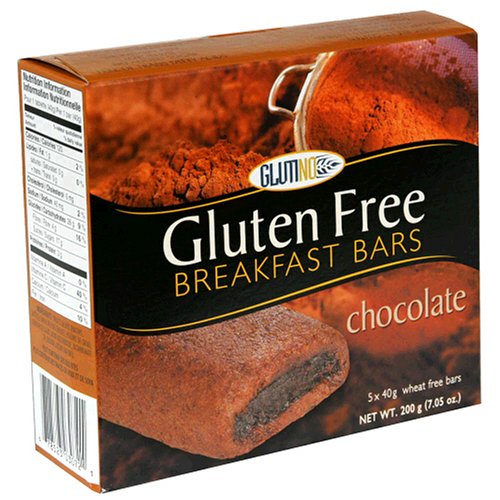 Glutino Breakfast Bars, Chocolate, 5-Count Boxes (Pack of 6)