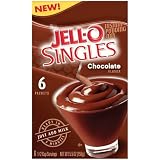 Jell-O Singles Instant Pudding Snacks, Sugar Free Chocolate, 6-Count Boxes (Pack of 10)