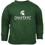 Michigan State Spartans Green Toddler Team Logo Long Sleeve T-shirt