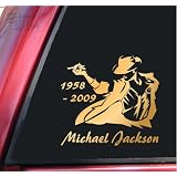 Michael Jackson 1958 - 2009 Vinyl Decal Sticker - Mirror Gold