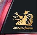 Michael Jackson 1958 - 2009 Vinyl Decal Sticker - Mirror Gold