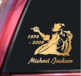 Michael Jackson 1958 - 2009 Vinyl Decal Sticker - Mirror Gold